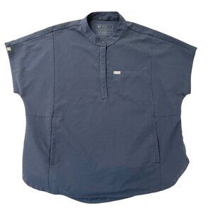 Figs Montex Scrub Top Nursing Medical Doctor Uniform Boxy Blue Gray size XL